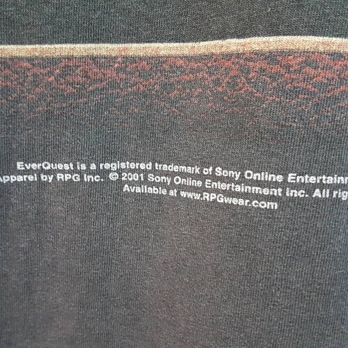 Vintage shops 00s EVERQUEST fan faire 2001 promo tee rpg sony online entertainment gaming game distressed t shirt rare