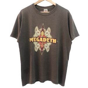 Vintage 90s 1999 MEGADETH risk album promo tee beauty distressed thrash metal band tee