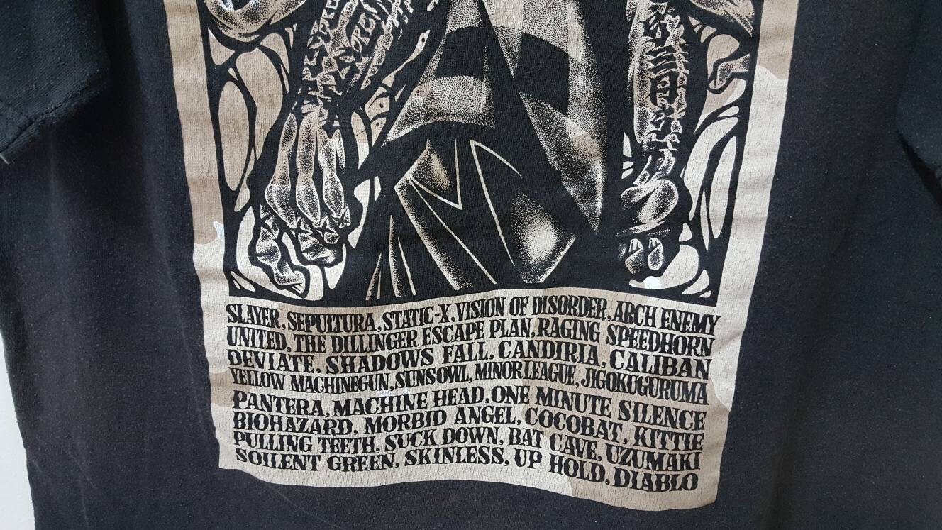 Vintage 00s 2001 BEAST FEAST Heavy Metal Festival T Shirt Made in
