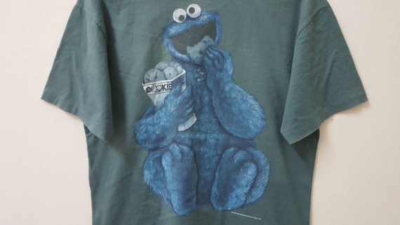COOKIE MONSTER 90sヴィンテージtシャツ VINTAGE 90s Sesame Street Cookie Monster Red T-Shirt sz