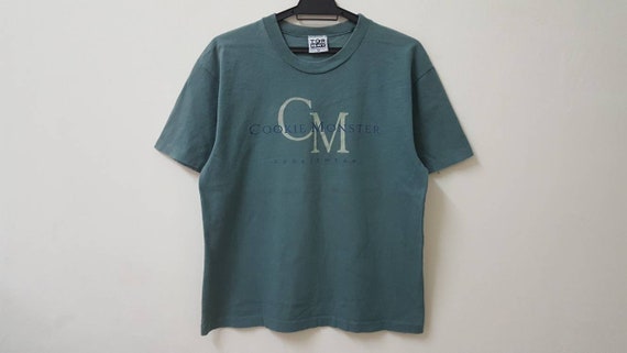 トップス 90s COOKIE MONSTER JUST EAT IT COOKIE Vintage 90s Cookie Monster Just Eat It Nike Parody Tshirt