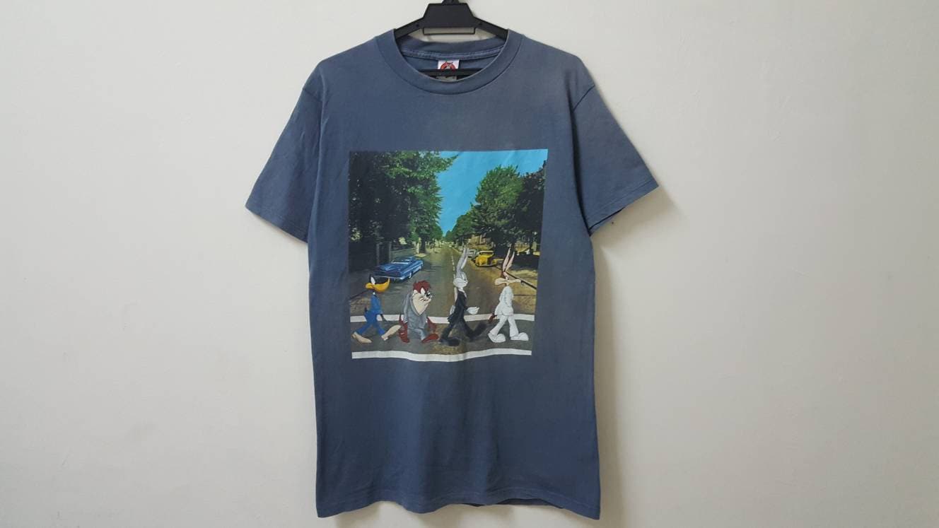 90s Beatles スウェット ABBEY Road Vintage 90s Beatles XL Abbey Road Rock White Made USA Single