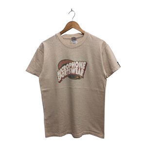 Vintage 90s MB microphone sportswear MC DJ rave streetwear style glitter graphical logo tee