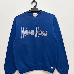 Vintage 80s 90s NEIMAN MARCUS beauty silver script logo sweatshirt made in usa RUSSELL
