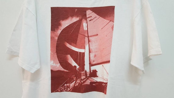 Vintage 90s BMW sailing racing sport t shirt rare… - image 10