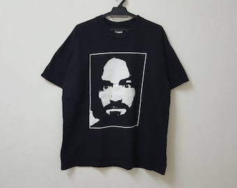 【値下げ不可】古着 90s CHARLES MANSON Vintage 90s CHARLES MANSON Charlie Dont Surf American Criminal