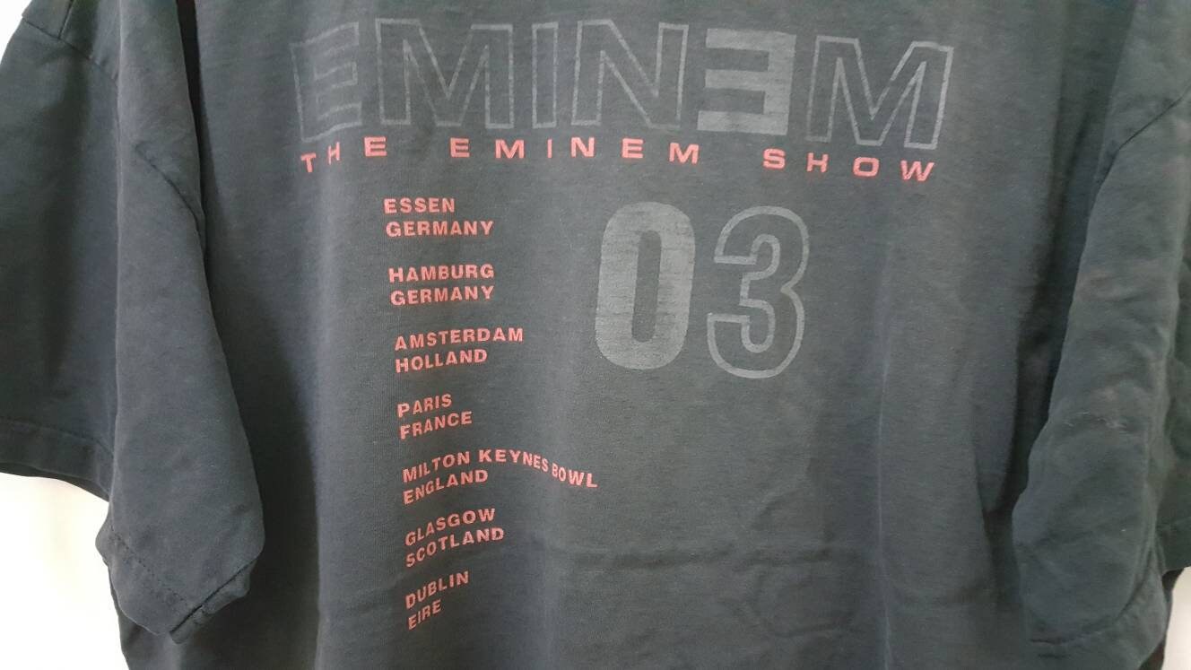 Vintage 00s 2003 EMINEM the Eminem Show 03 Tour Promo T Shirt Hip 