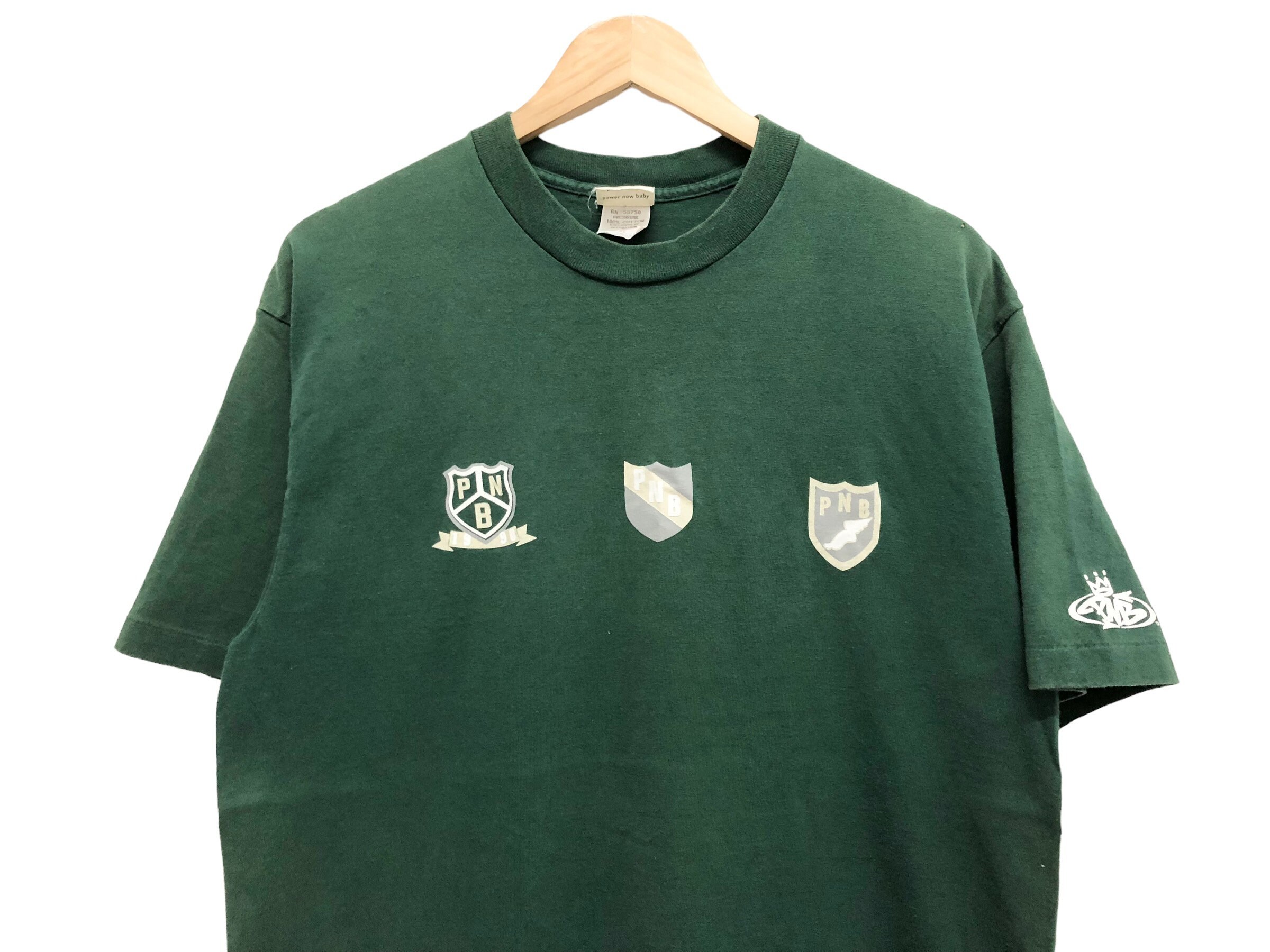 Vintage 90s PNB NATION CLOTHING Big Back Logo Single Stitch