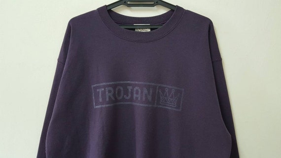 Vintage 90s TROJAN RECORDS sweatshirt made in usa… - image 3