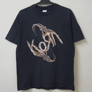 00s KORN TOUR BONE HAND SIGN Tシャツ XL