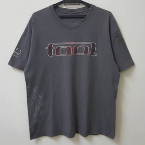 Vintage 00s TOOL progressive metal rock band t shirt rare design side graphic rare band tee