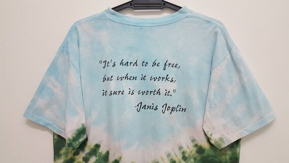 Vintage 00s JANIS JOPLIN rock stars quote tee rar… - image 6