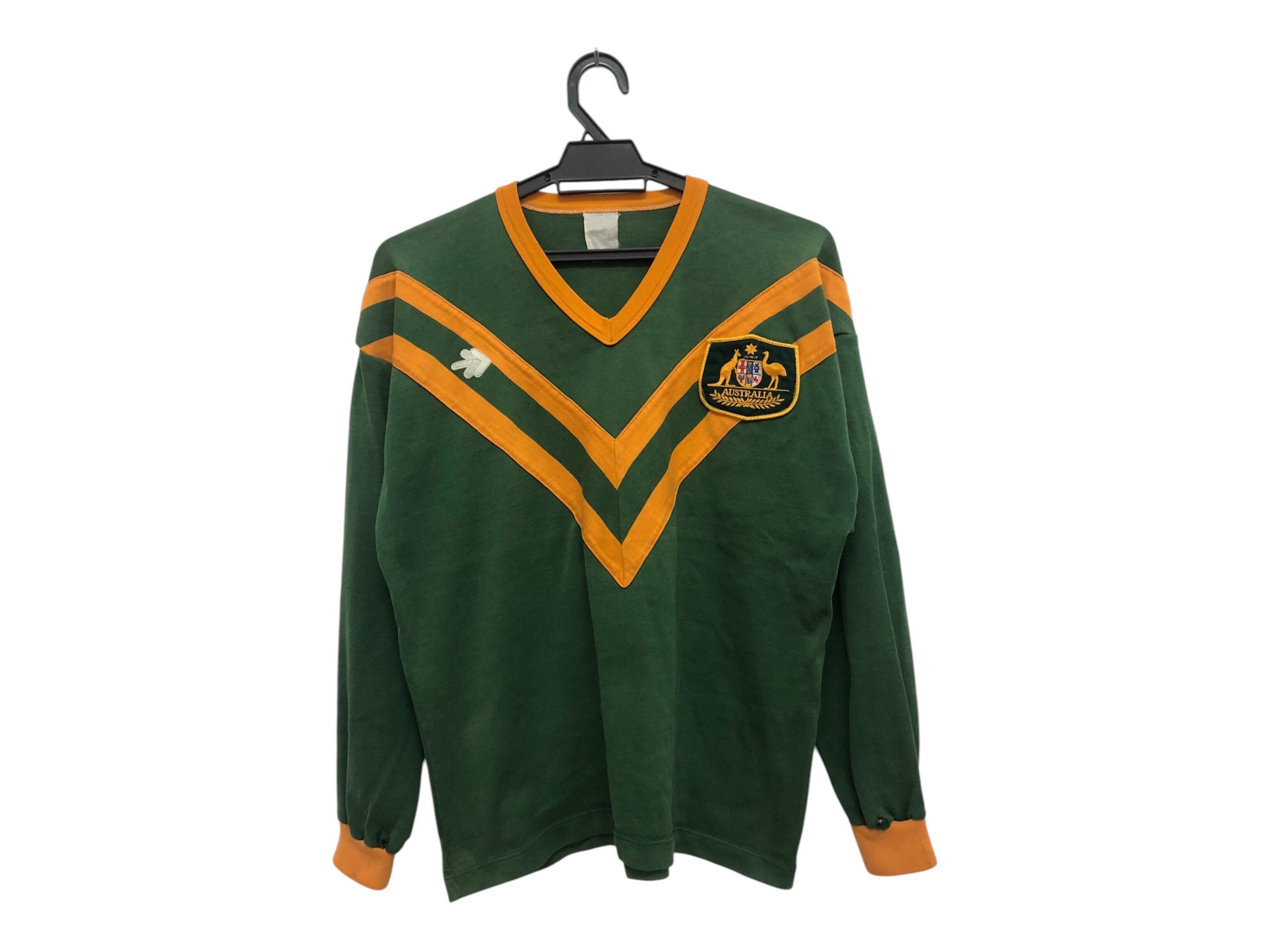 Vintage 80s PEERLESS AUSTRALIA Rugby Team Jersey Rare Collectible