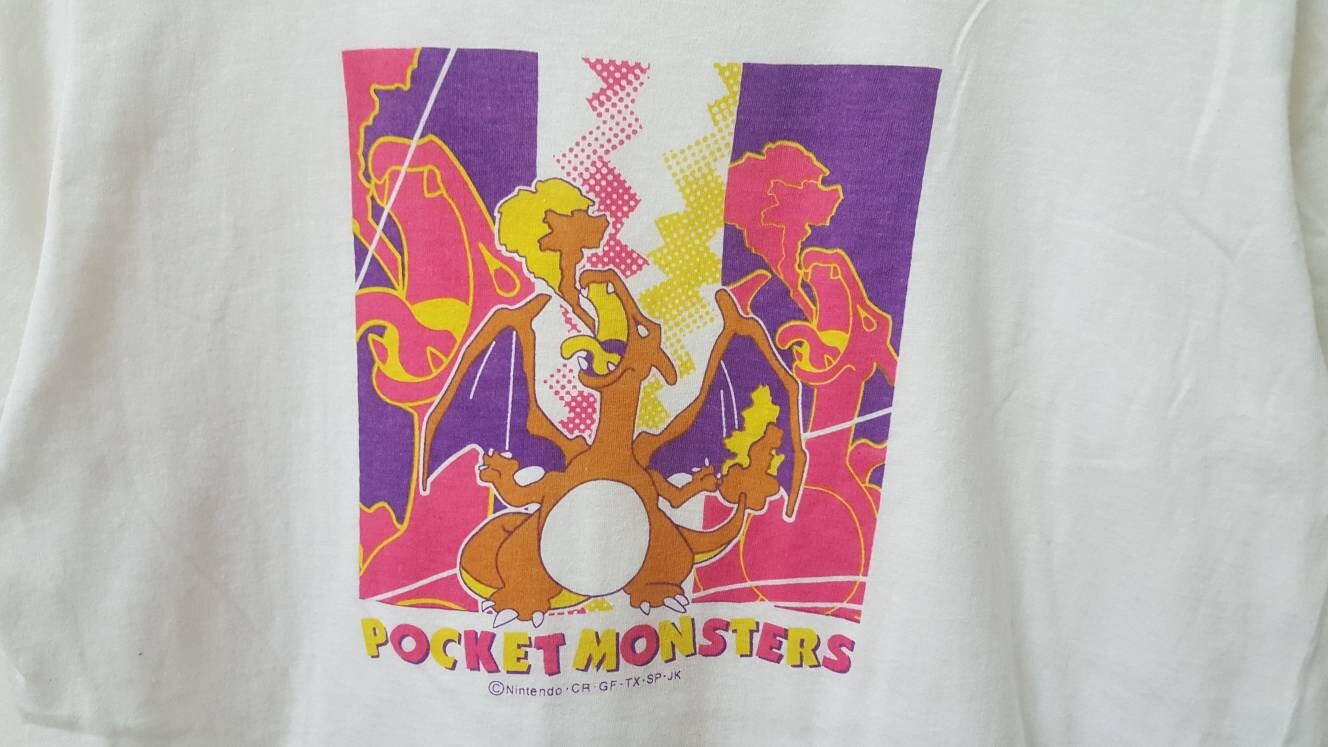 希少 ポケモン リザードン ヴィンテージ Tシャツ 任天堂 ポケモンリザードン Tシャツ ブラック ビンテージ - メルカリ