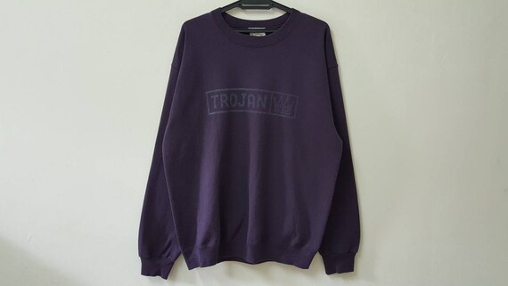Vintage 90s TROJAN RECORDS sweatshirt made in usa… - image 1