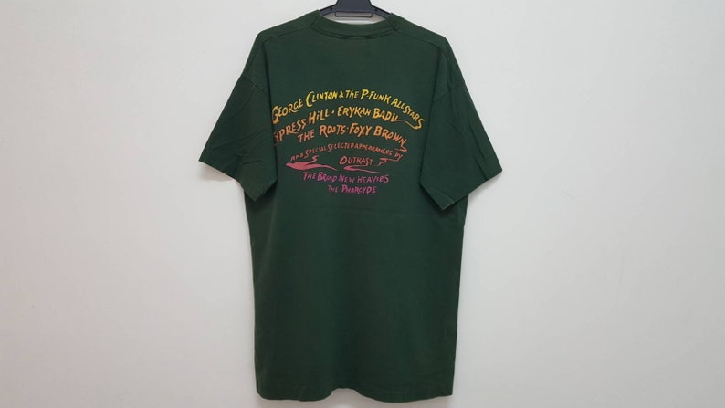 Vintage 90s 1997 SMOKIN GROOVES music festival george clinton p-funk cypress hill erykah badu the roots foxy brown single stitch distressed image 2