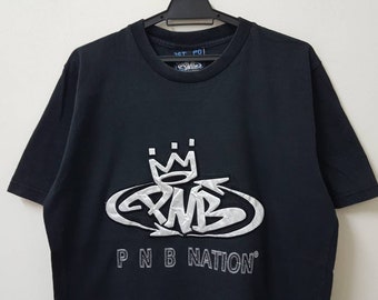 Vintage PNB NATION Big Logo Street Wear Hip Hop Rap Style T