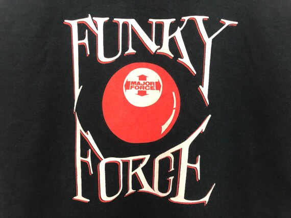 Vintage MAJOR FORCE records funky force logo tee … - image 7