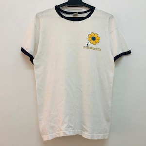 Vintage 70s CHAMPION blue bar UC BERKELEY university college ringer tee rare