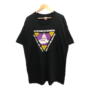 Vintage 90s 1993 MARCH ON WASHINGTON rally campaign promo tee equal rights and liberation made in usa single stitch rare