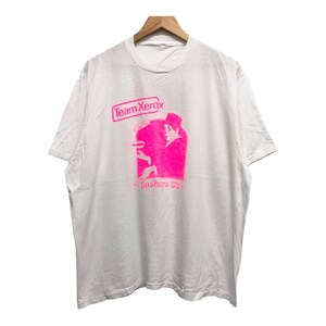 Vintage 80s 1989 TEAM XEROX busker ‘89 we answer to you promo tee single stitch neon clown graphical