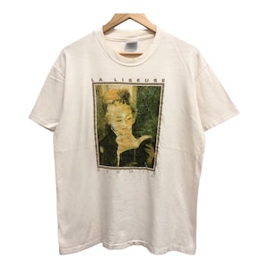 Vintage 90s pierre auguste RENOIR impressionism french artist painter LA LISEUSE contemporary art center exhibition promo tee usa made
