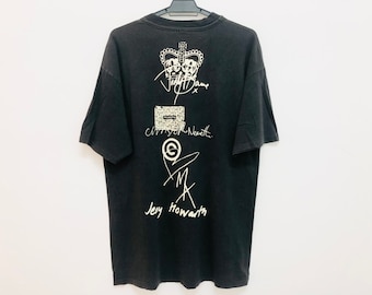 Vintage 90s 1994 HARD WORK judy blame christopher nemeth mark lebon jeny howarth fashion show staff promo tee rare made in usa single stitch