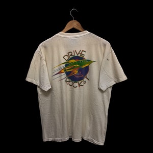 Vintage 90er Jahre Ontrack Computer Systems Drive Rocket Promo Tee Single Stitch Beauty Graphic Tee