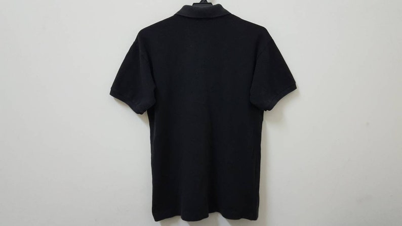 vintage 80s aD 1989 COMME DES GARCONS plain black japanesse designer minimalism polo t shirt