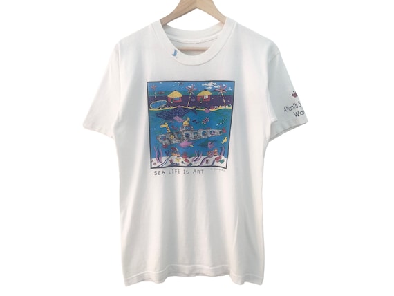 Vintage 90s SEA LIFE is ART Rare Art Graphic Tee - Etsy
