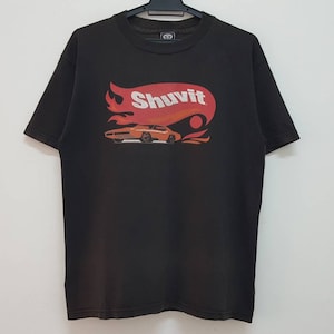 Vintage 90s SHUVIT streetwear t shirt rare graphic design