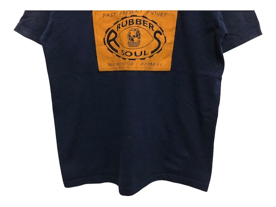 Vintage 90s RUBBER SOUL performance threads past present future worldwide apparel skateboards surfboards streetwear rave tee single stitch View 4