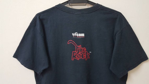 Vintage 2000 THE ROCK poontang pie WWF wrestling t sh… - Gem