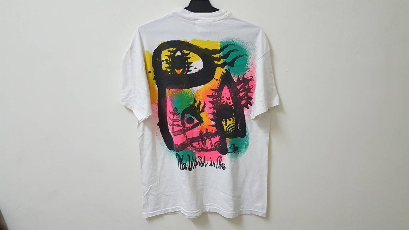 Vintage 90s COMTEC the World is Love International Art Village Art 