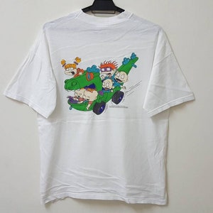 Vintage 90s THE RUGRATS MOVIE nickelodeon american animated comedy movie promo tee
