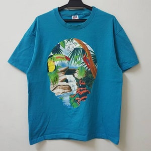 Vintage 90s 1993 GRATEFUL DEAD spring tour rainforest iconic skull artwork single stitch made in usa rave colour rare band t shirt
