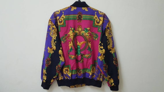 Vintage 90s BAROQUE BOMBER JACKET nice rare desig… - image 2