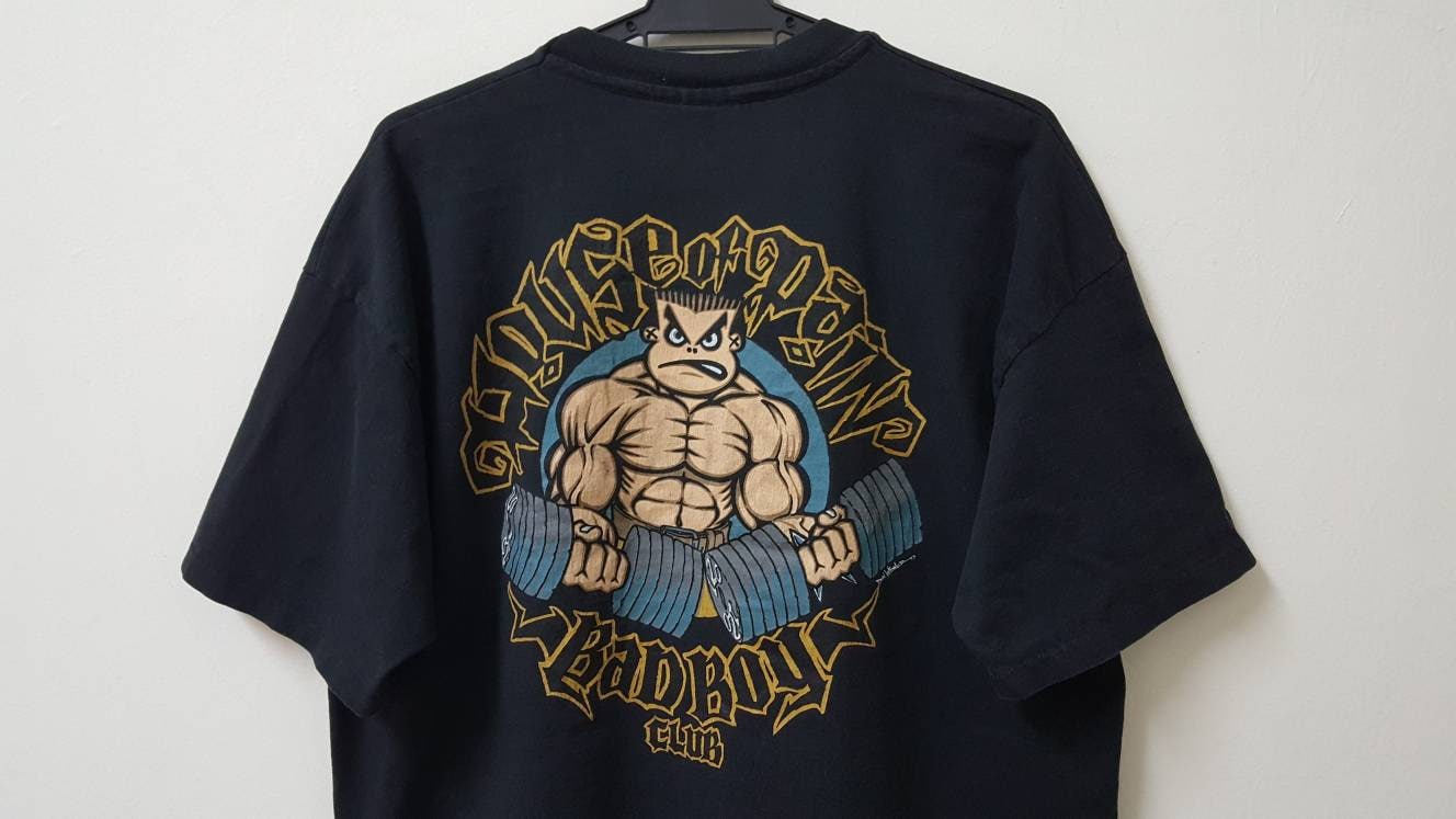  boy house of pain ポロシャツ 90s Vintage 90s 1993 BAD BOY CLUB House of Pain Don Widmer Artwork