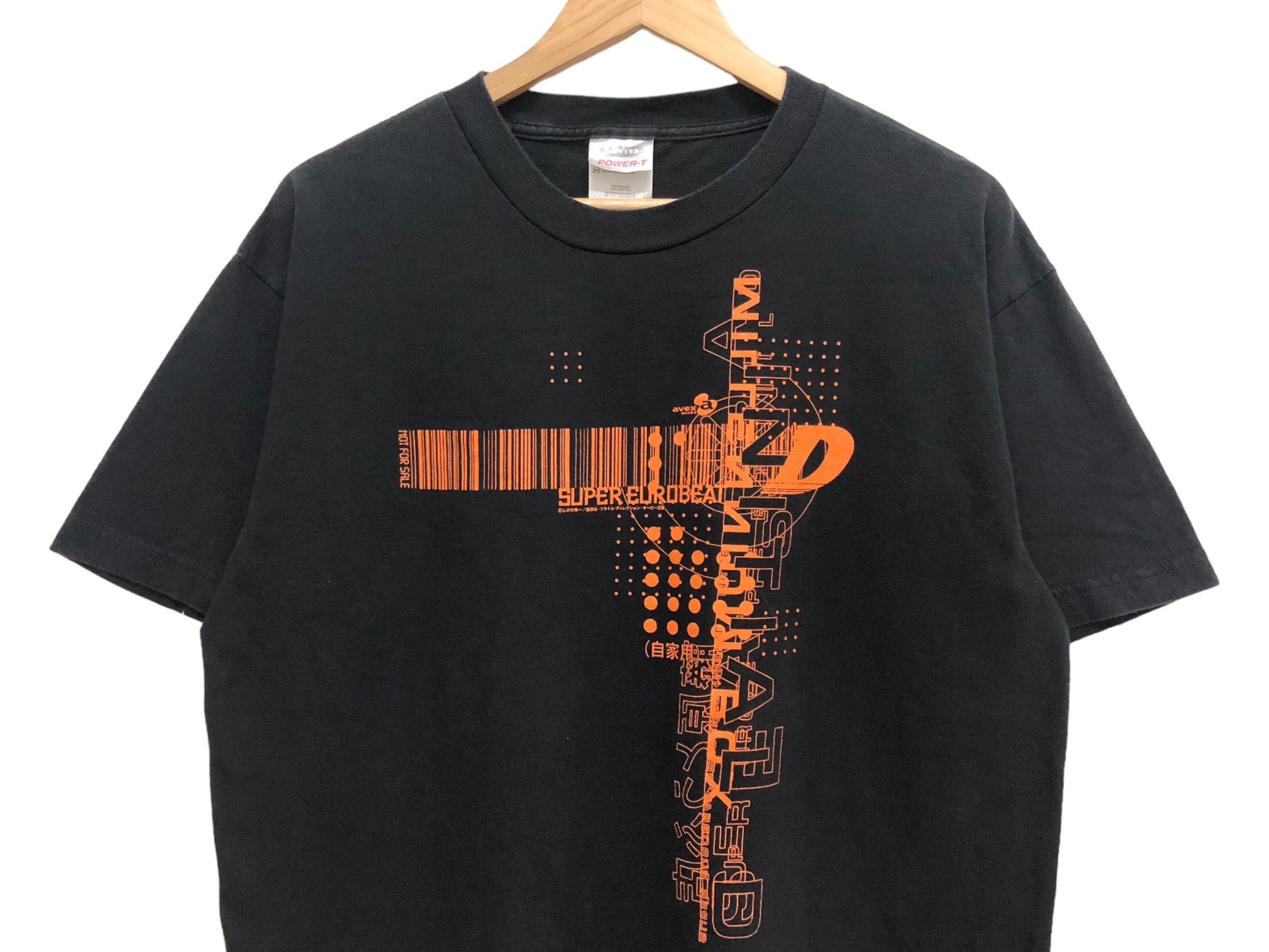 トップス 90s avex trax SUPER EUROBEAT shirt 1993 Vintage 2000 SUPER EUROBEAT Presents Initial D Millennium Box Avex