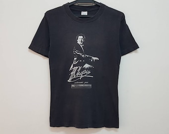 Vintage 70s FREDERIC CHOPIN polish composer virtuoso pianist romantic period rare signature t shirt single stitch made in usa