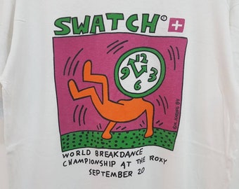 s*b様 80skeith haring vintage sweat 【レア】 Vintage 80s 1984 KEITH HARING Swatch World Breakdance Championship