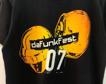 【DaftPank[ダフトパンク]】DA FUNK FEST.07 Tシャツ Vintage 00s DAFUNKFEST 07 DAFT PUNK House Electronic Disco