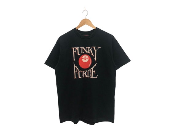 Vintage MAJOR FORCE records funky force logo tee … - image 1