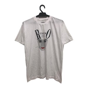 Vintage 90-tals JAVA TEA Sinvina Ritsuko promo t-shirt fotografisk affisch annonser grafisk enkelsöm mjukt och tunt material sällsynt