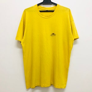 Vintage 80s 90s FRUIT OF the LOOM promo tee mini logo single stitch soft material rave colour rare