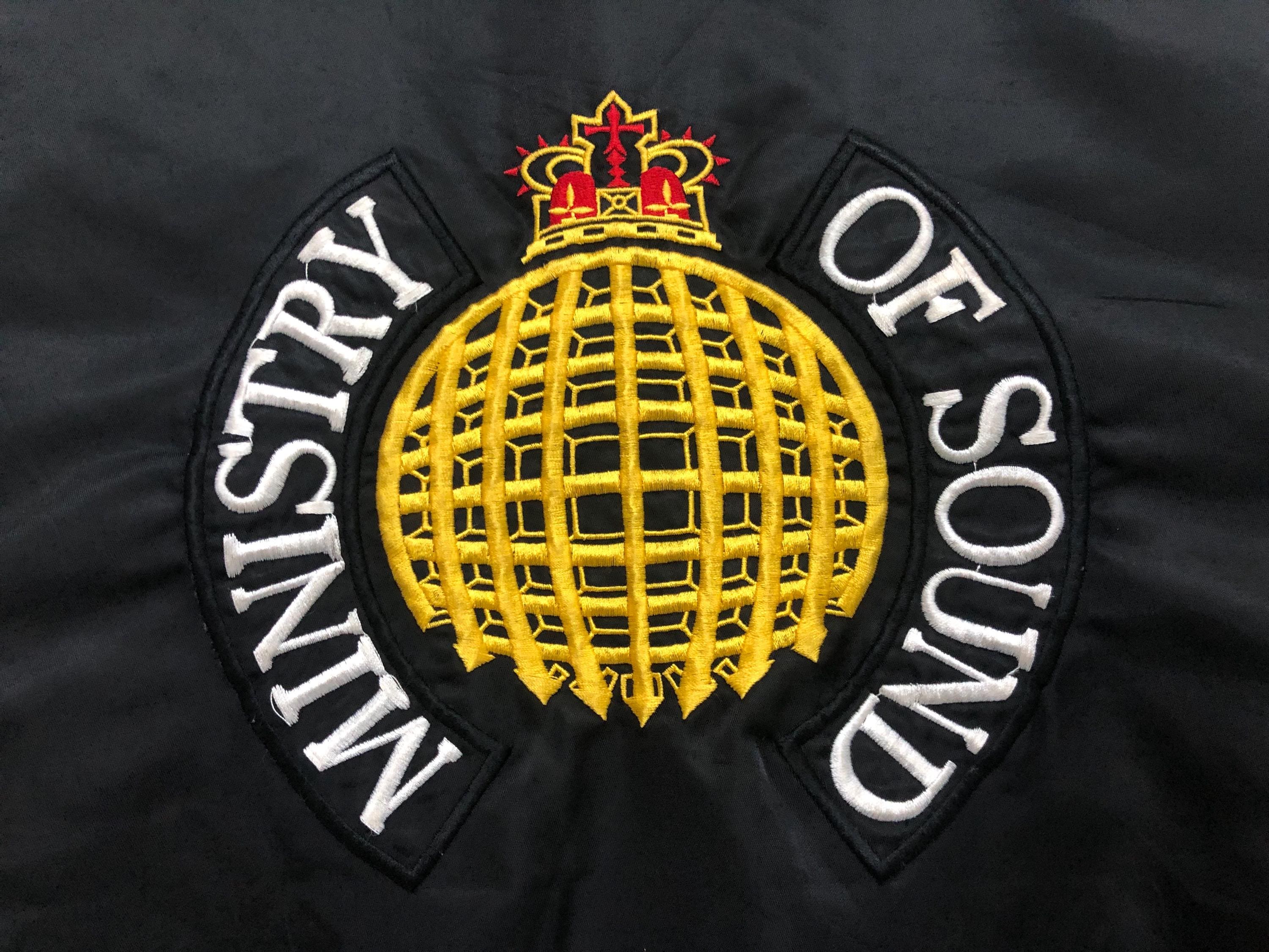 Vintage 90s MINISTRY OF SOUND Label Crew Staff Ma2 Flight Jacket 