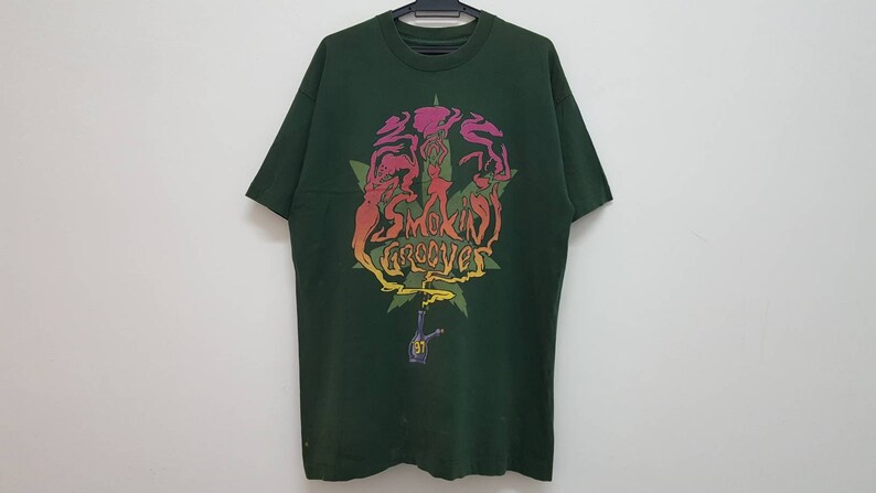 Vintage 90s 1997 SMOKIN GROOVES music festival george clinton p-funk cypress hill erykah badu the roots foxy brown single stitch distressed image 1