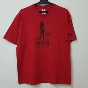 Vintage 00s VIVID ENTERTAINMENT adult movie entertainment promo tee big logo rare hype dope swag style t shirt rare