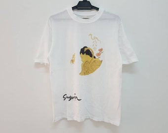 Vintage PAUL GAUGUIN leda and the swan rare art t shirt made in france