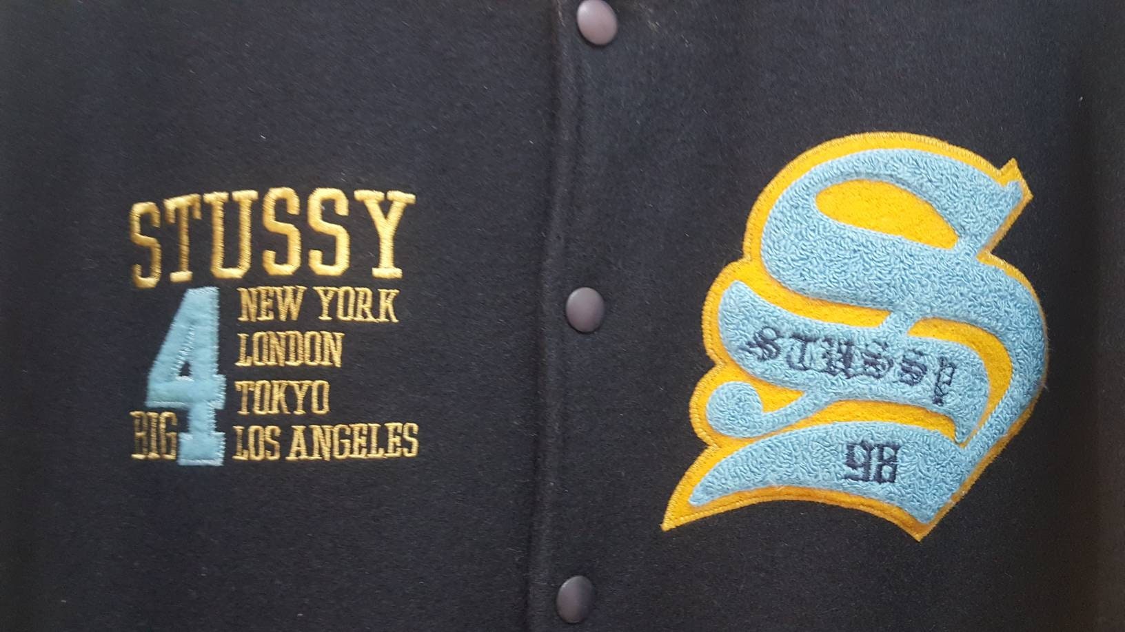 Vintage 90s 1997/1998 STUSSY Big 4 New York London Tokyo Los Vintage 90s 1997/1998 STUSSY Big 4 New York London Tokyo Los